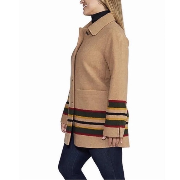 NWT Pendleton Ladies Wool Blend Walker Coat TAN - size XL - Picture 4 of 5